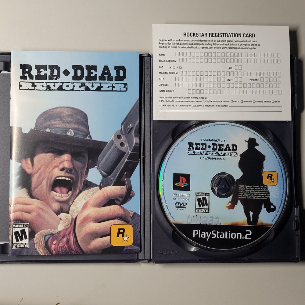 Red Dead Revolver Playstation 2 PS2 complete cib reg card rockstar redemption